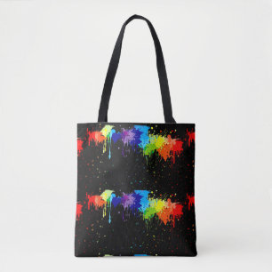 Tote Bag Paint Splatter