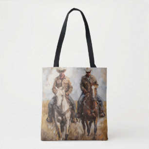Tote Bag Paire de cow-boys à cheval