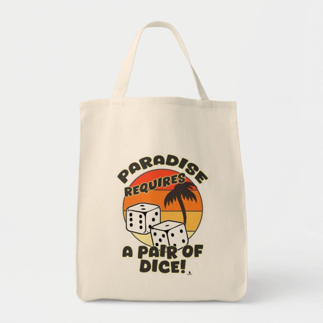 Tote Bag Paire De Dice Funky Board Jeu Motto (Devant)