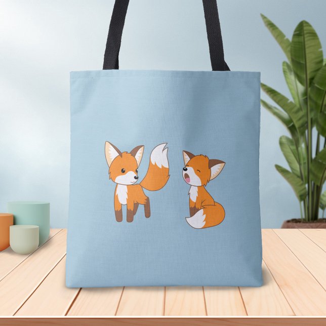 Tote Bag Paire de mignons petits renards (Créateur téléchargé)