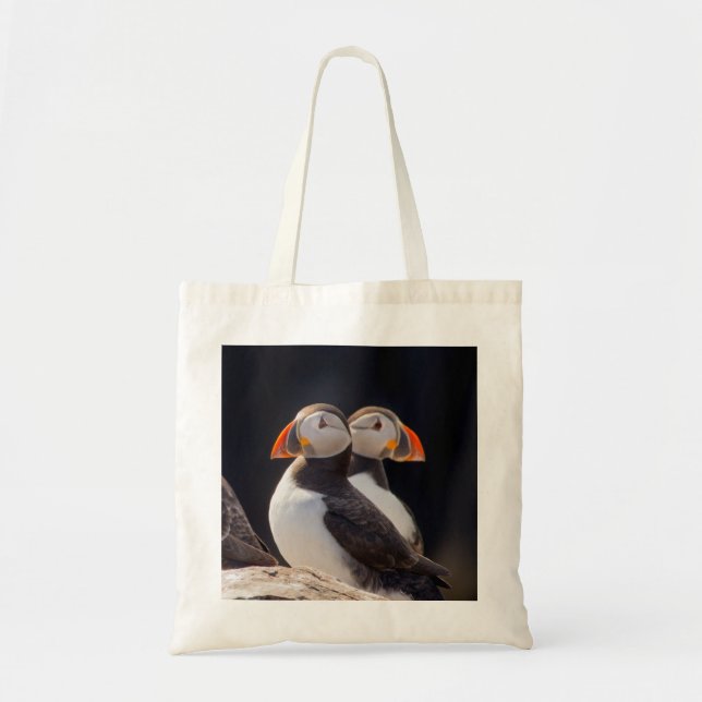 Tote Bag Paire de Puffins Photo (Devant)