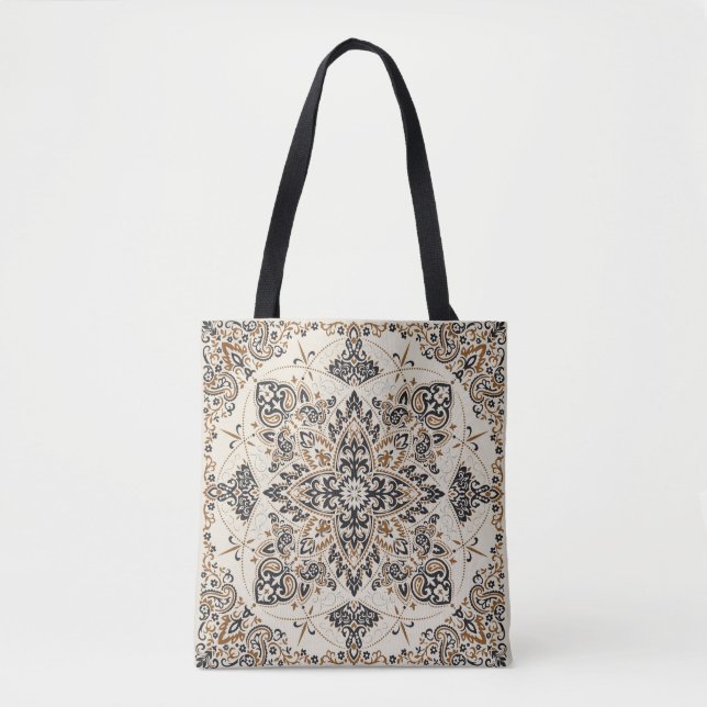 Tote Bag Paisley Bandana Print Silk Design (Devant)