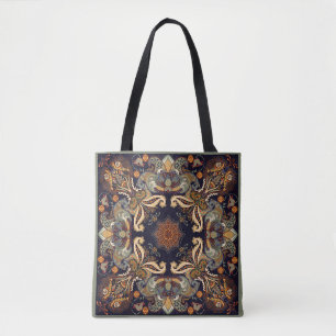 Tote Bag Paisley Floral : Batik Shawl Elegance.