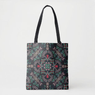 Tote Bag Paisley ornementale, crânes et os Bandana Imprimer