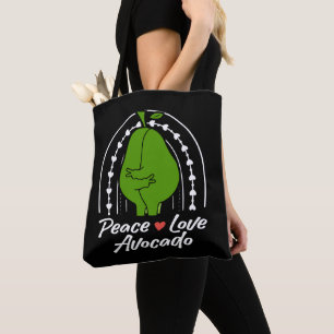 Tote Bag Paix Amour Avocat Drôle Rétro Amoureux d'Avocat