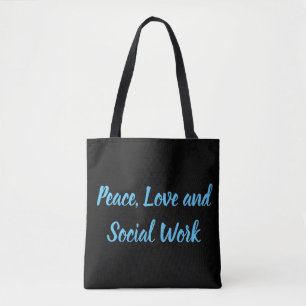 Tote Bag Paix, amour et travail social