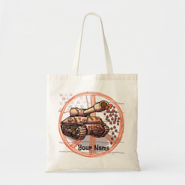 Tote Bag Paix Amour Tank (Devant)