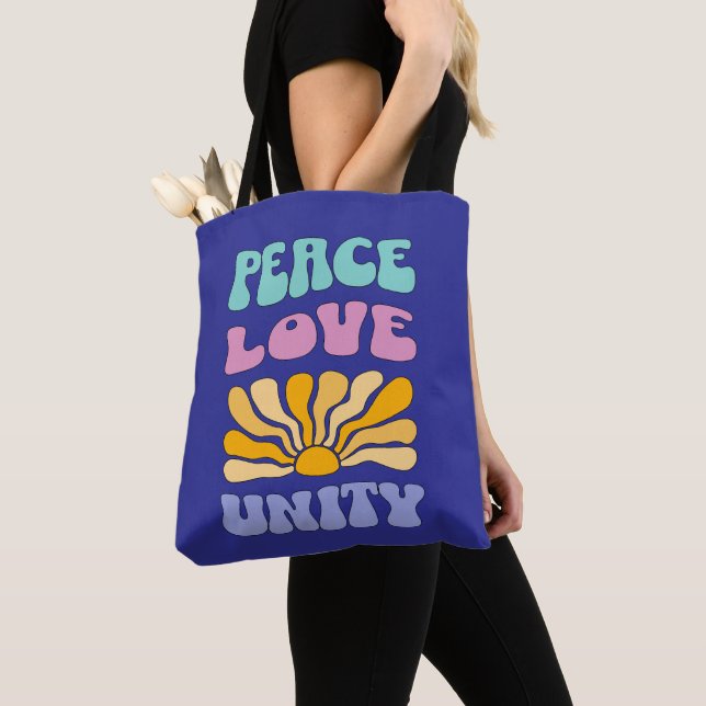 Tote Bag Paix Amour Unité (De près)