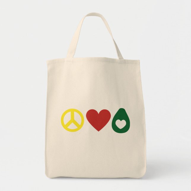 Tote Bag Paix, avocat Fourre-tout d'amour (Devant)
