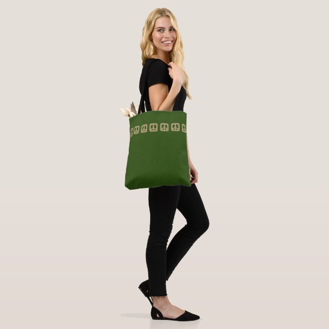 Tote Bag paix carré  (Sur le modèle)