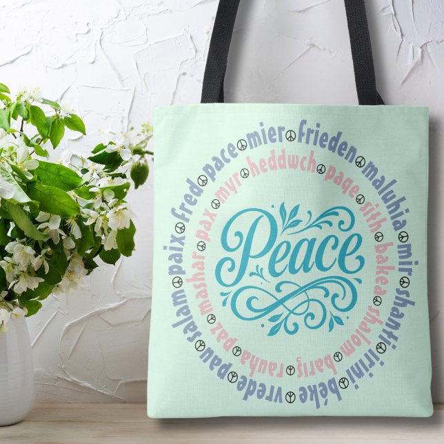 Tote Bag Paix dans toutes les langues (Créateur téléchargé)