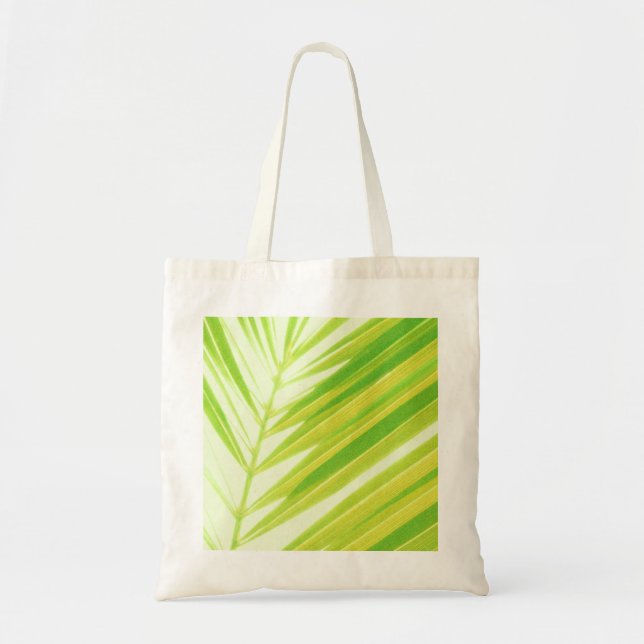 Tote Bag Pale Green Pastel Palm Feuilles (Devant)