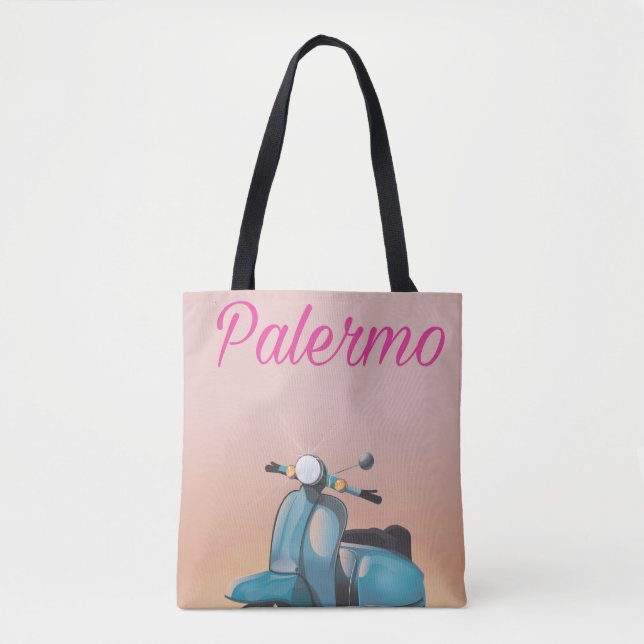Tote Bag Palerme Italie poster scooter (Devant)