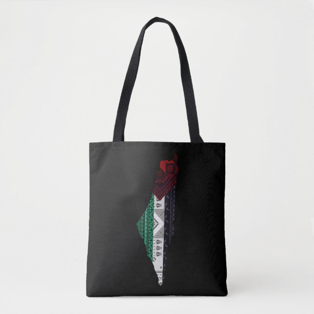 Tote Bag Palestine Broderie tatreez drapeau Motif gratuit (Devant)