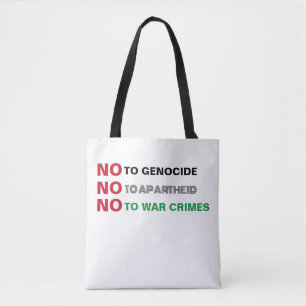 TOTE BAG PALESTINE LIBRE NON AUX CRIMES DE GUERRE APARTHEID