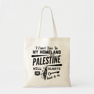 Tote Bag Palestine will always live inside of me-blk