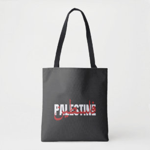 Tote Bag Palestine Word arabe et anglais Wordart- texte