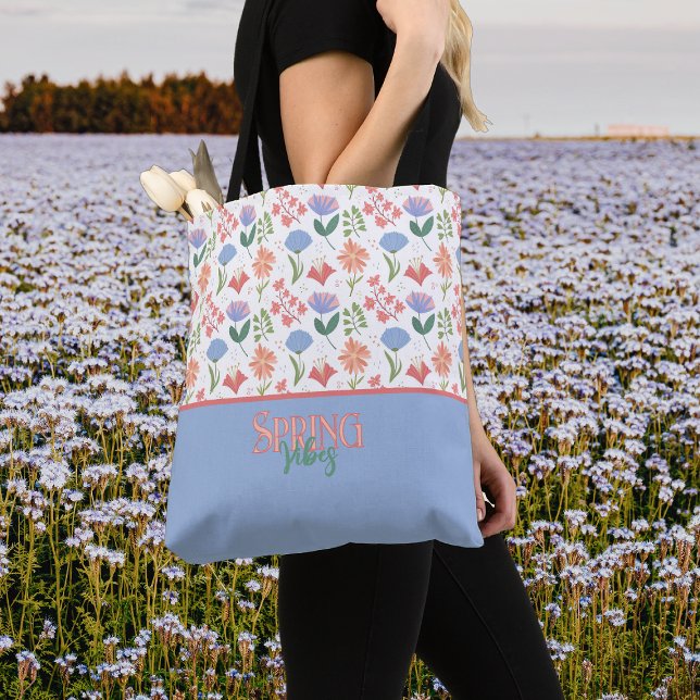 Tote Bag Palette Douce des Fleurs de Printemps (Créateur téléchargé)