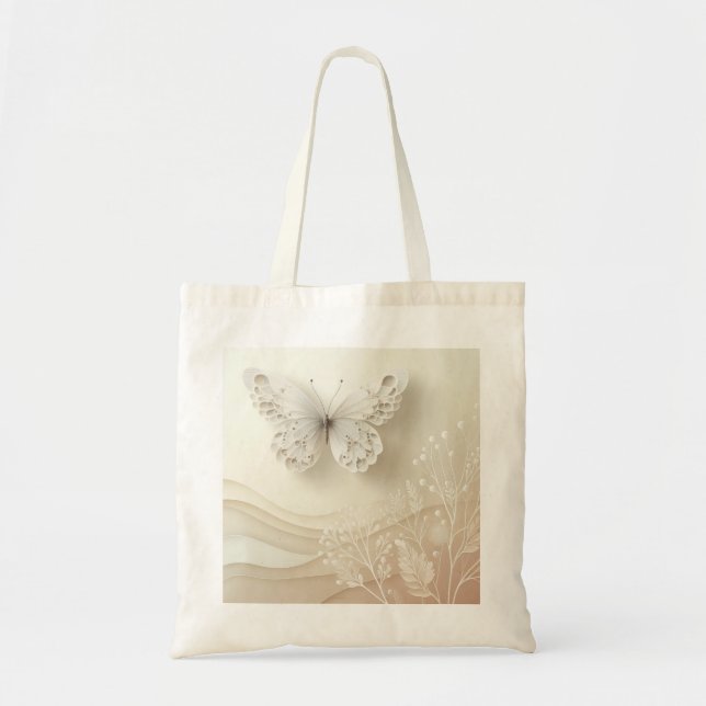 Tote Bag Palette graphique Papillon Art doux (Devant)