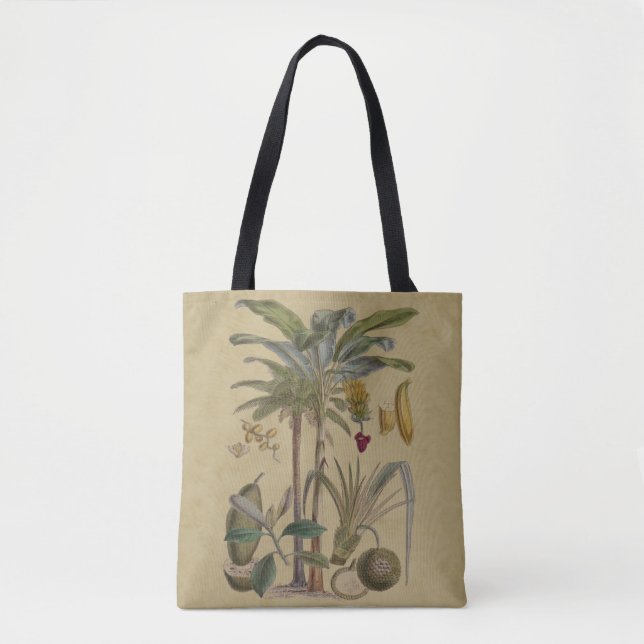 Tote Bag Palm Antique Fruit Tropical Art Botanique (Devant)