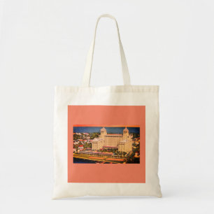 Tote Bag Palm Beach, Floride - Vintage Skyline Photo