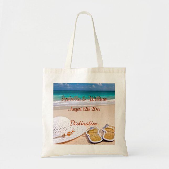 Tote Bag Palm Beach tropical d'été épousant la faveur (Devant)