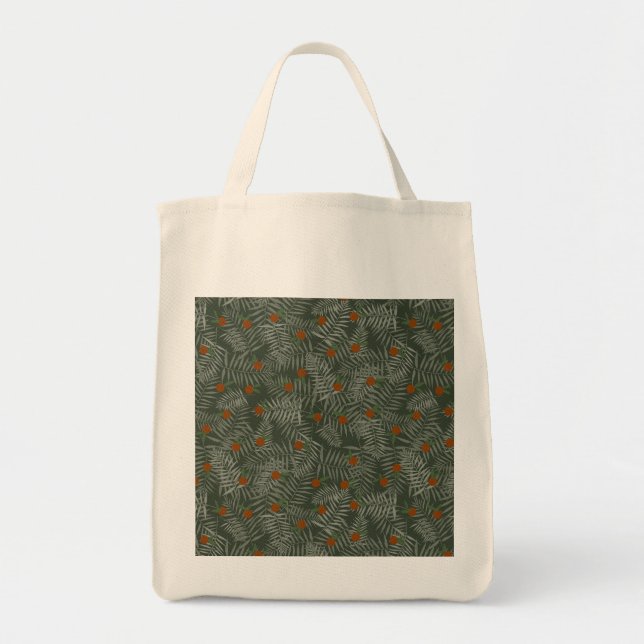 Tote Bag Palm Feuilles & Oranges (Devant)