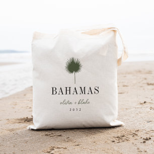 Tote Bag Palm Frond Destination Mariage Bienvenue