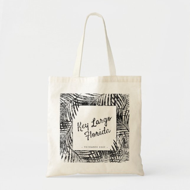 Tote Bag Palm Leaf Accueil de mariage de destination person (Devant)