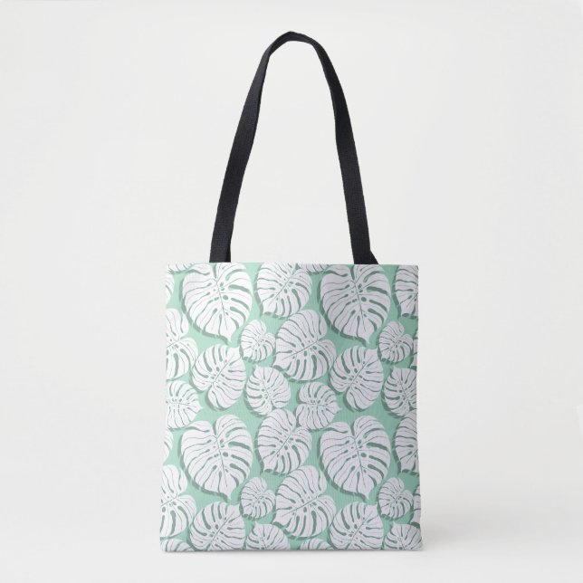 Tote Bag Palm monstère sans couture motif 3 (Devant)