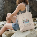 Tote Bag Palm Springs | Monogram Bachelorette Party<br><div class="desc">Merci à vos meilleures filles de se tenir à vos côtés avec ces sacs fourre-tout uniques. Les sacs parfaits pour votre fête du désert du week-end ! Nos sacs fourre-tout sont le moyen parfait pour votre équipage d'attirer toute l'attention partout où vous et vos filles allez ! Ajoutez votre libellé...</div>