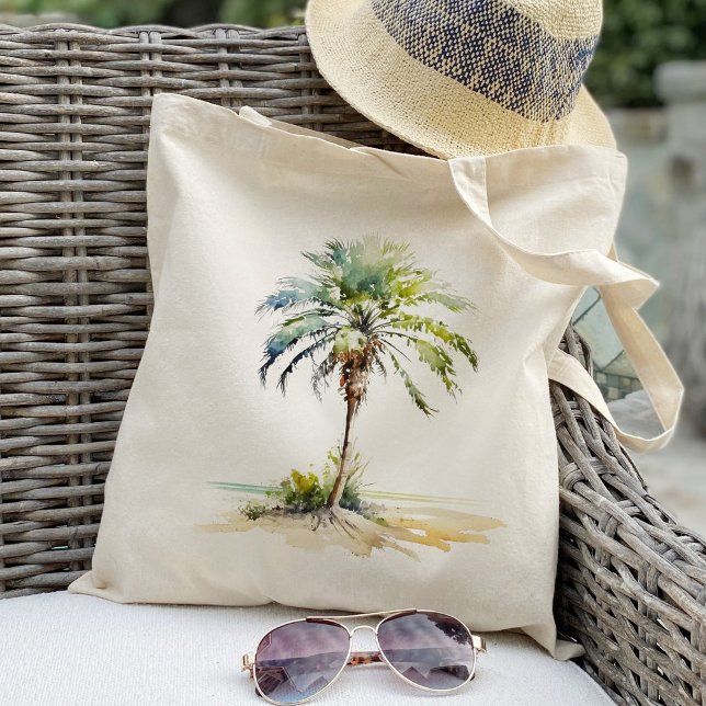 Tote Bag Palm Tree Sea Tropical Summer (Créateur téléchargé)