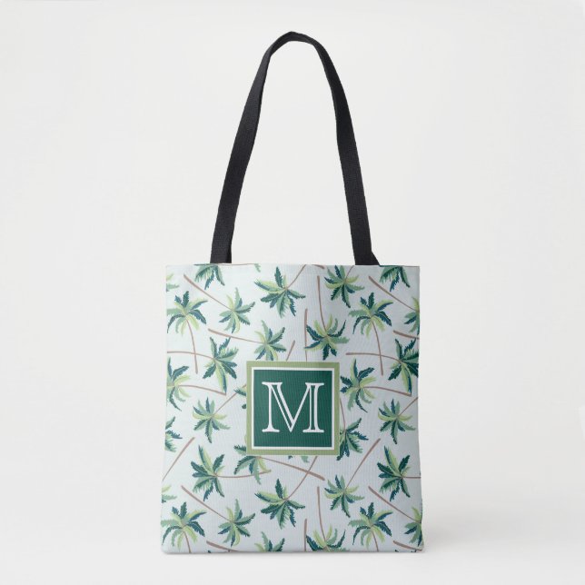 Tote Bag Palme de queue de boeuf tropicale | Ajouter votre  (Devant)