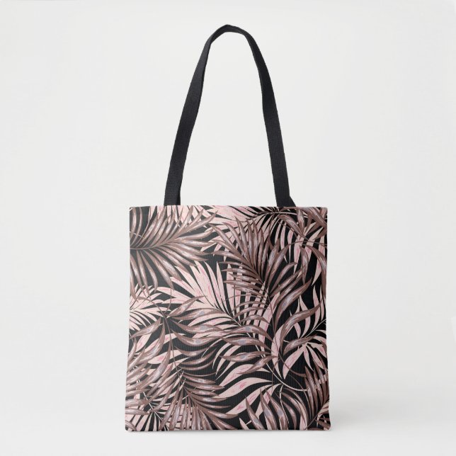 Tote Bag Palme tropicale : Modèle Floral Jungle. (Devant)