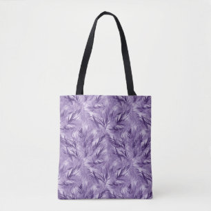 Tote Bag Palme violette délicate Grande épaule Fourre-tout