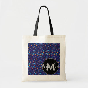 Tote Bag Palmier Coloré et Motif Géométrique