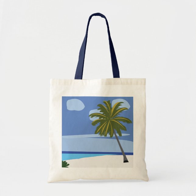 Tote Bag Palmier de plage  (Devant)