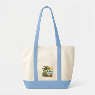 Tote Bag Palmier et plage