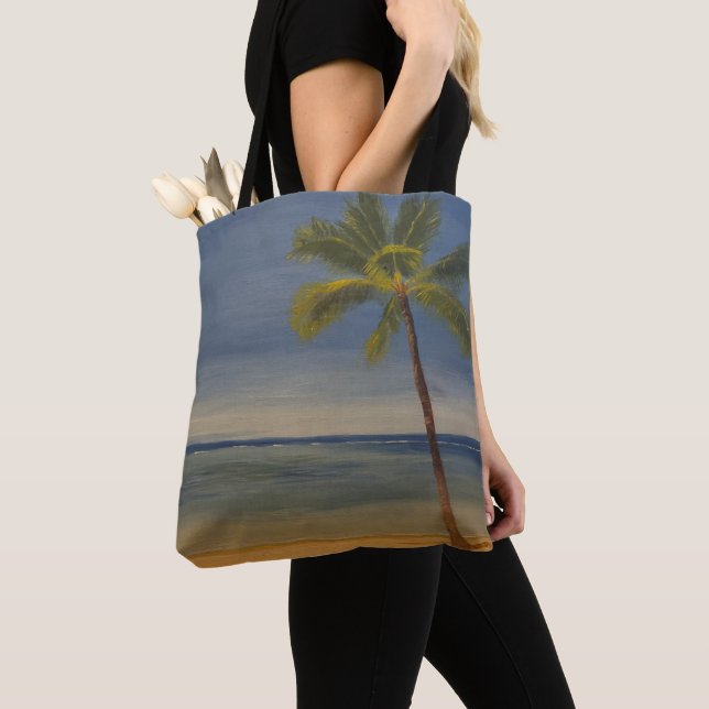 Tote Bag Palmier solitaire sur la plage, par Gary Poling (De près)