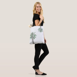 Tote Bag Palmier Stylisé Pastel Green Tropical