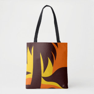 Tote Bag Palmier Sur Le Coucher De Soleil De La Plage