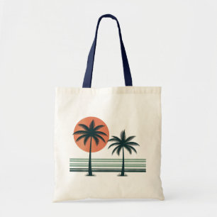 Tote Bag Palmier tropical rétro/vintage