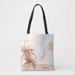 Tote Bag Palmier Tropical Rustique