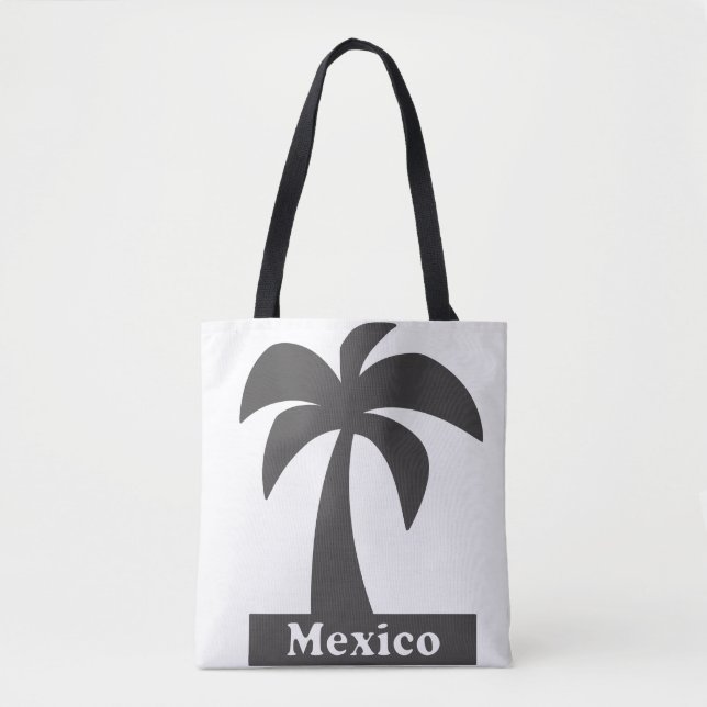 Tote Bag Palmier (Vacances Mexique) - Tout-Prin Personnalis (Devant)