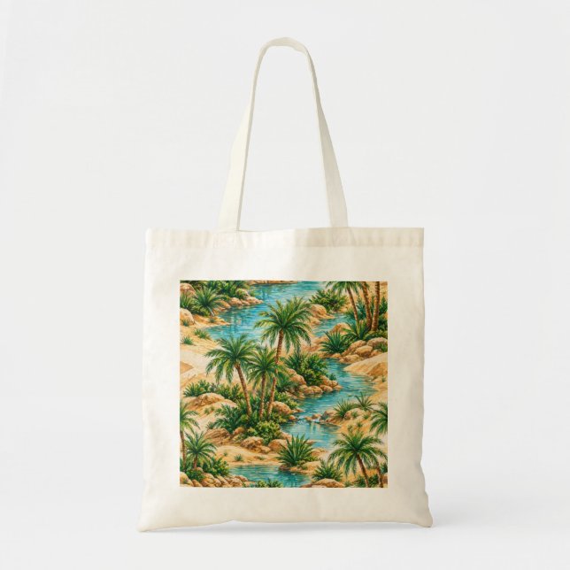 Tote Bag Palmiers de l'oasis du désert (Devant)