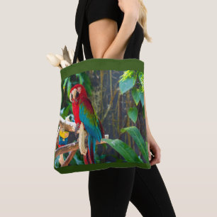 Tote Bag Palmiers Oiseaux tropicaux