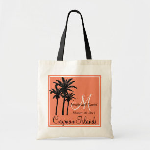 Tote Bag Palmiers oranges de mariage de plage