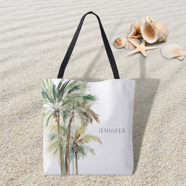 Tote Bag Palmiers tropicaux Plage moderne (Créateur téléchargé)