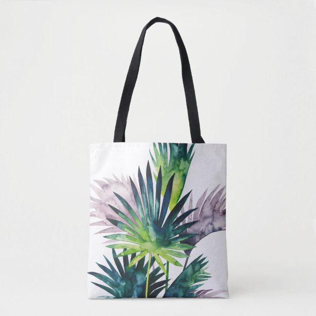 Tote Bag Palmiers Twilight - Franges de palmiers (Devant)