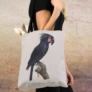 Tote Bag Palmisano à tête noire, perroquet Probosciger ater